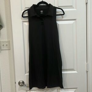 Athletic Works Active Sleeveless Polo Dress Black Size M